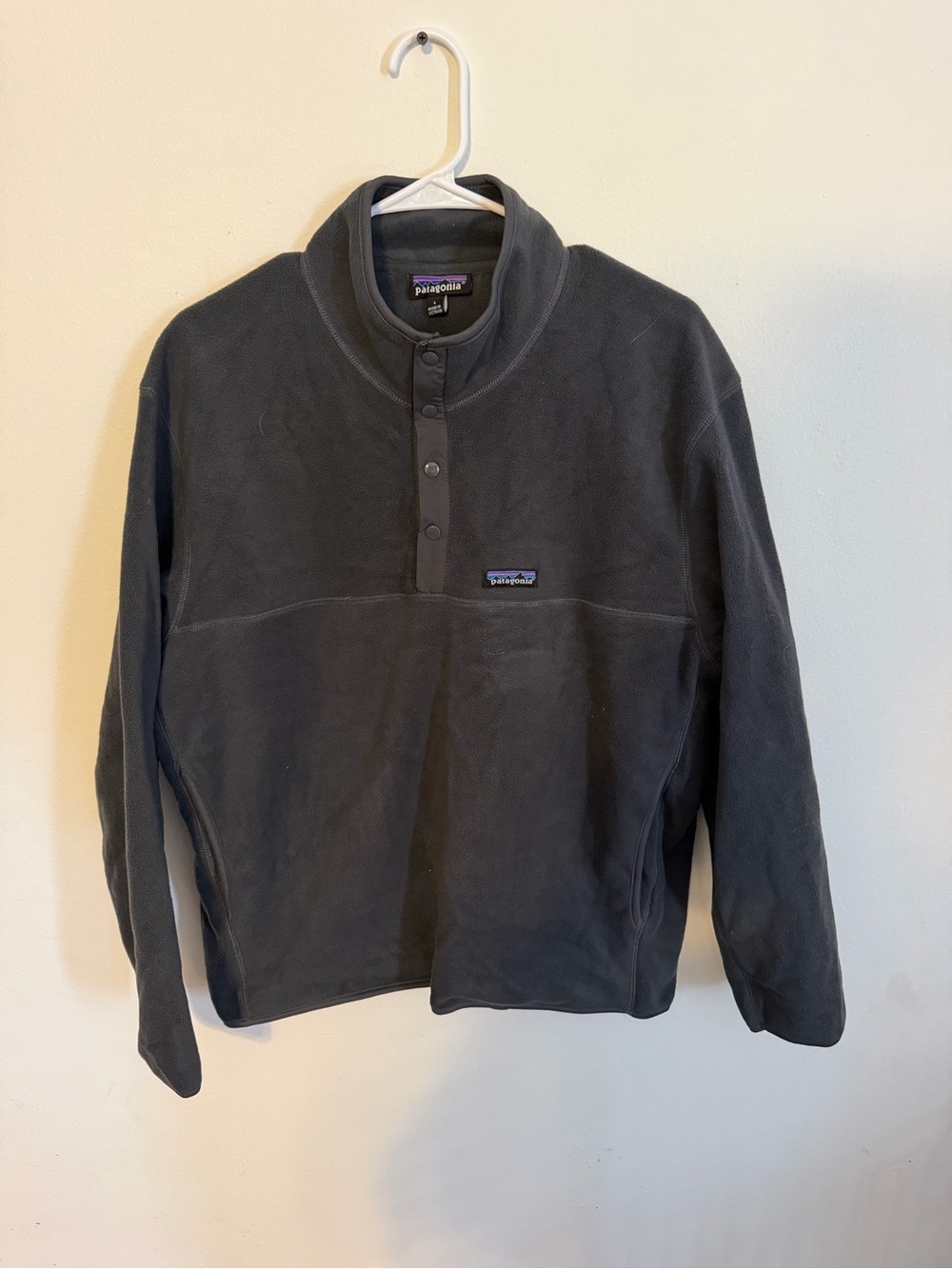 Patagonia Synchilla Snap T Pullover Fleece Mens Small Black 26051SP22